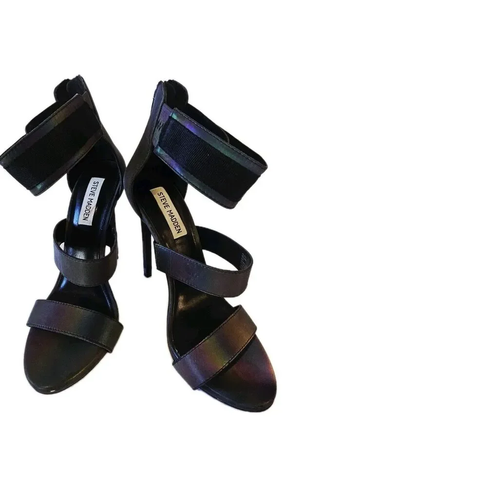 Steve Madden Reflective Women's Heels Size 8 - Picture 3 of 10